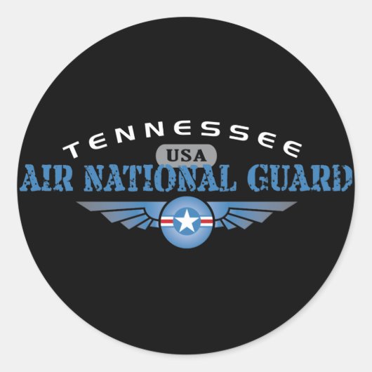 Tennessee Air National Guard Ronde Sticker (Voorkant)