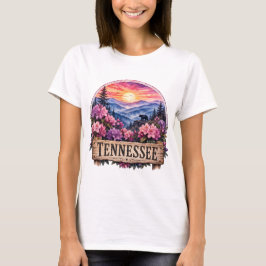 Tennessee Americana Bloemige Patriottische Staatso T-shirt
