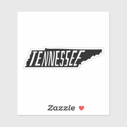 Tennessee, Amerikaanse State Outline - Reizen Sticker (Vel)