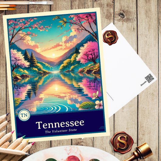 Tennessee | Anime Style Cel Shaded Briefkaart