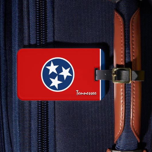Tennessee Bagagelabels, patriottische Tennessee Fl Bagagelabel (Voorkant Insitu 4)