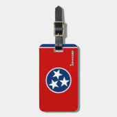 Tennessee Bagagelabels, patriottische Tennessee Fl Bagagelabel (Voorkant verticaal)