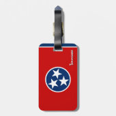 Tennessee Bagagelabels, patriottische Tennessee Fl Bagagelabel (Achterkant verticaal)