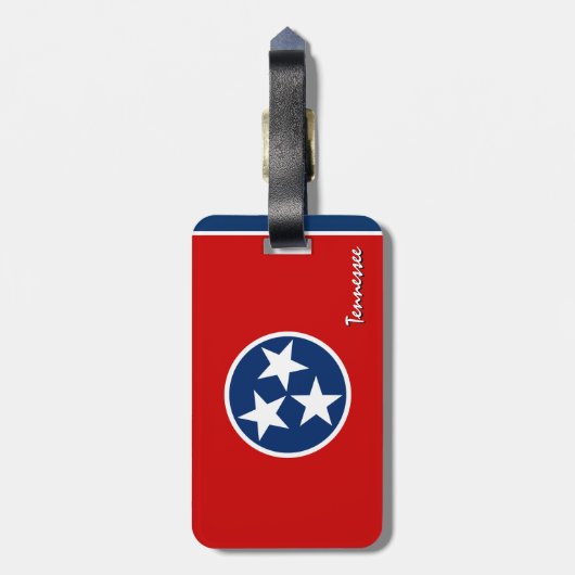 Tennessee Bagagelabels, patriottische Tennessee Fl Bagagelabel (Achterkant verticaal)