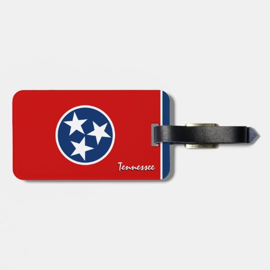 Tennessee Bagagelabels, patriottische Tennessee Fl Bagagelabel (Achterkant horizontaal)