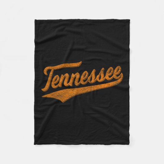 Tennessee Baseball Sports Script Cursive Flag Swoo Fleece Deken (Voorkant)