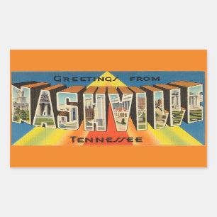 Tennessee, blad van 4 Nashville-stickers Rechthoekige Sticker