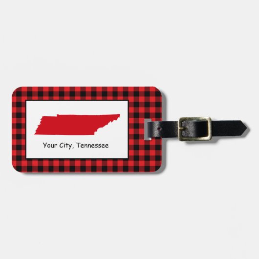 Tennessee Buffalo Plaid Bagage Label (Voorkant horizontaal)