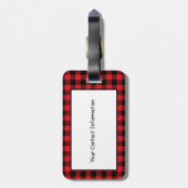 Tennessee Buffalo Plaid Bagage Label (Achterkant verticaal)