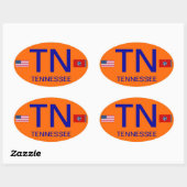 Tennessee* Bumpersticker in Europese stijl Ovale Sticker (Vel)