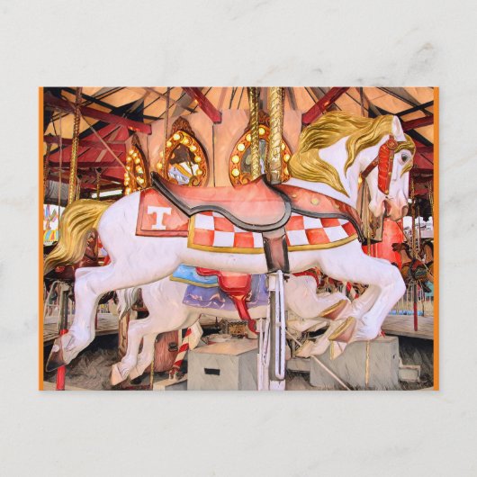Tennessee Carrousel Paard Olieverfschilderij Briefkaart (Voorkant)