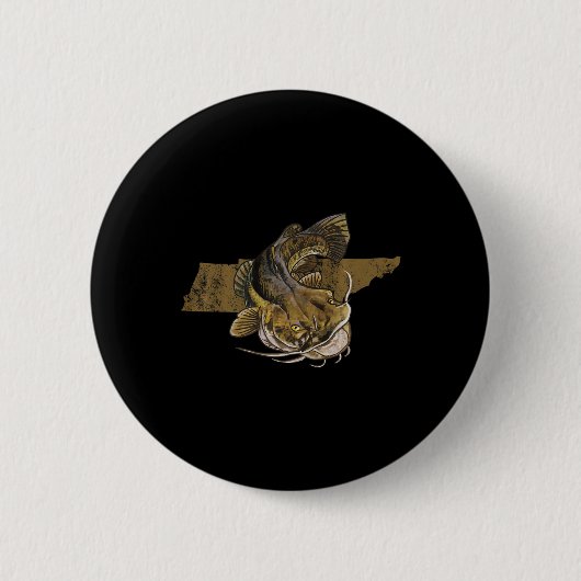 Tennessee Catfish Gevist Catfish Ronde Button 5,7 Cm (Voorkant)