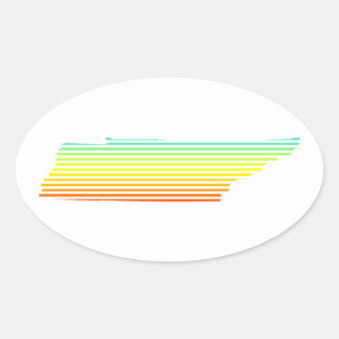 tennessee chill fade ovale sticker