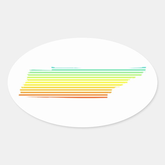 tennessee chill fade ovale sticker (Voorkant)