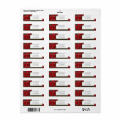 Tennessee Christmas Poinsettia Retouradres Etiket (Full Sheet)