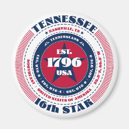 Tennessee Cirkel Typografie Souvenir Magneet