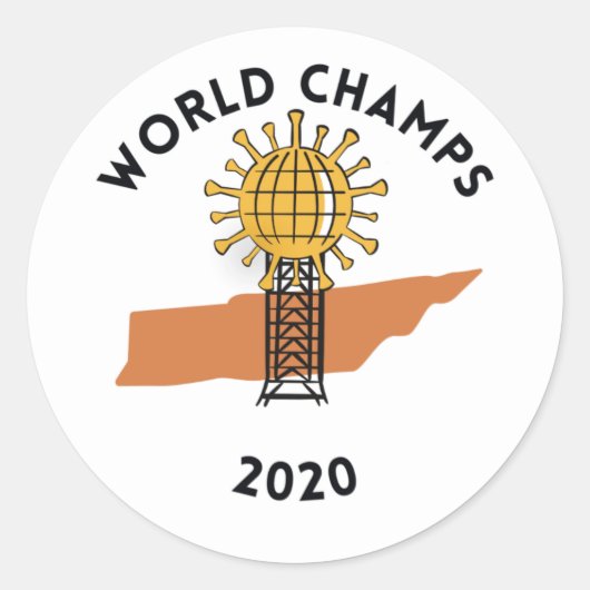 Tennessee coronavirus-sticker ronde sticker (Voorkant)