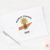 Tennessee coronavirus-sticker ronde sticker (Envelop)