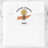 Tennessee coronavirus-sticker ronde sticker (Tas)