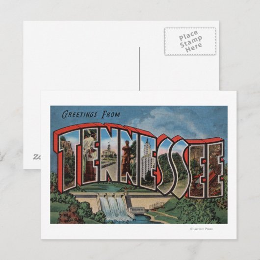 Tennessee (Dam)Large Letter ScenesTennessee Briefkaart (Voorkant / Achterkant)