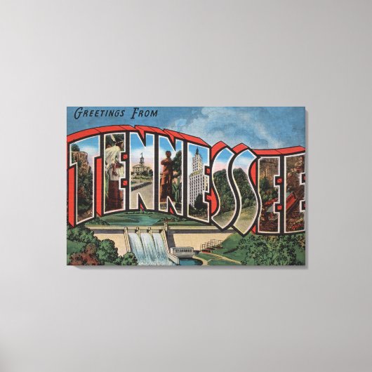 Tennessee (Dam)Large Letter ScenesTennessee Canvas Afdruk (Voorkant)