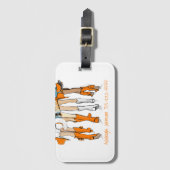 Tennessee Dames Cowboy Laarzen Oranje Mode Naam Bagagelabel (Voorkant (verticaal))