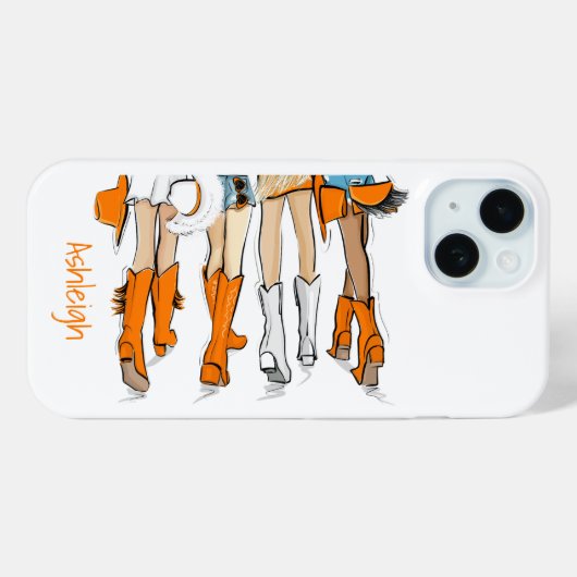 Tennessee Dames Cowboy Laarzen Oranje Mode Naam Case-Mate iPhone Case (Achterkant (horizontaal))