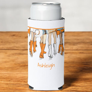 Tennessee Dames Cowboy Laarzen Oranje Mode Naam Seltzer Blikjeskoeler