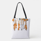 Tennessee Dames Cowboy Laarzen Oranje Mode Naam Tote Bag (Achterkant)