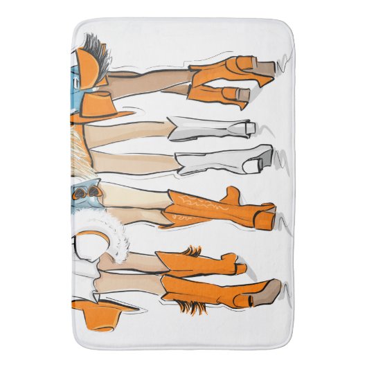 Tennessee Dames Cowboy Laarzen Sinaasappel Mode Badmat (Voorkant Verticaal)