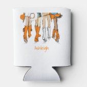 Tennessee Dames Cowboylaarzen Oranje Mode Naam Blikjeskoeler (Achterkant)