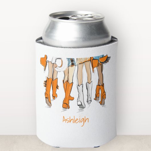 Tennessee Dames Cowboylaarzen Oranje Mode Naam Blikjeskoeler