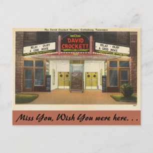 Tennessee, David Crockett Theater, Gatlinburg Briefkaart