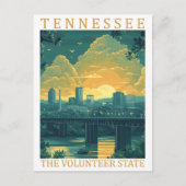 Tennessee de Vrijwillige Staat USA Travel Place Briefkaart (Voorkant)