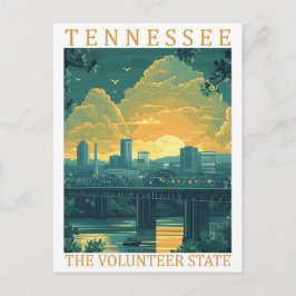Tennessee de Vrijwillige Staat USA Travel Place Briefkaart