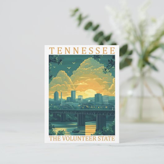 Tennessee de Vrijwillige Staat USA Travel Place Briefkaart (Staand voorkant)
