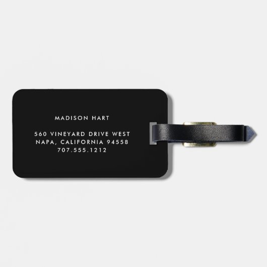 Tennessee | Deelstaat Rood/Zwarte Buffalo Pset Bagagelabel (Achterkant horizontaal)