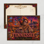 Tennessee Día de los Muertos Retro Briefkaart (Voorkant / Achterkant)