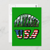 Tennessee en USA Afbeelding Text Briefkaart (Voorkant / Achterkant)