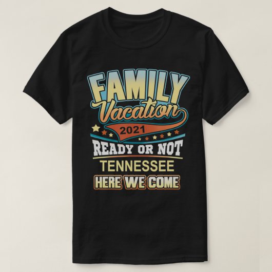 Tennessee Family Vacation 2021 Best Memories T-shirt (Design voorkant)