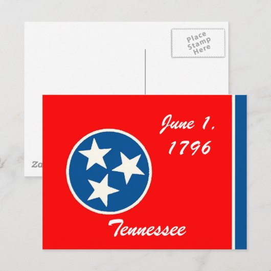 Tennessee Flag Briefkaart (Voorkant / Achterkant)