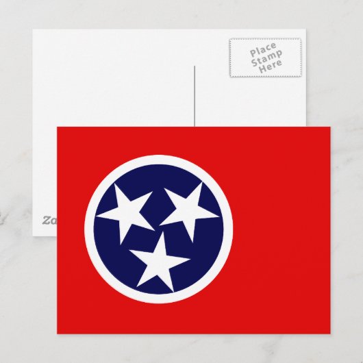 TENNESSEE FLAG BRIEFKAART (Voorkant / Achterkant)
