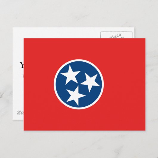 Tennessee Flag Briefkaart (Voorkant / Achterkant)
