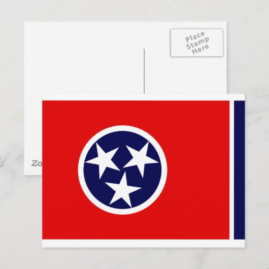 TENNESSEE FLAG BRIEFKAART (Voorkant / Achterkant)