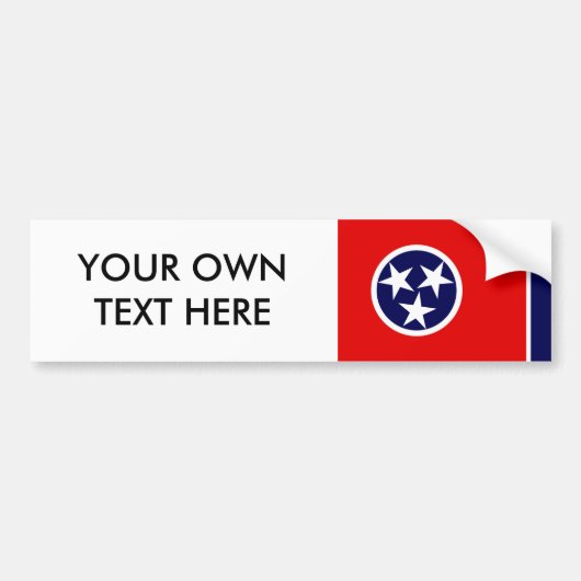 TENNESSEE Flag Bumpersticker (Voorkant)