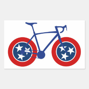 Tennessee Flag Cycling Rechthoekige Sticker