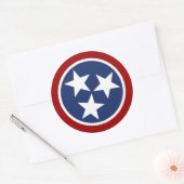 Tennessee Flag Emblem Ronde Sticker (Envelop)