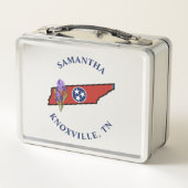 Tennessee Flag & Flower Paarse Iris Aangepaste tek (Achterkant)