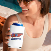 Tennessee Flag & Flower Paarse Iris Aangepaste tek Blikjeskoeler