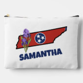 Tennessee Flag & Flower Paarse Iris Aangepaste tek Etui (Voorkant)